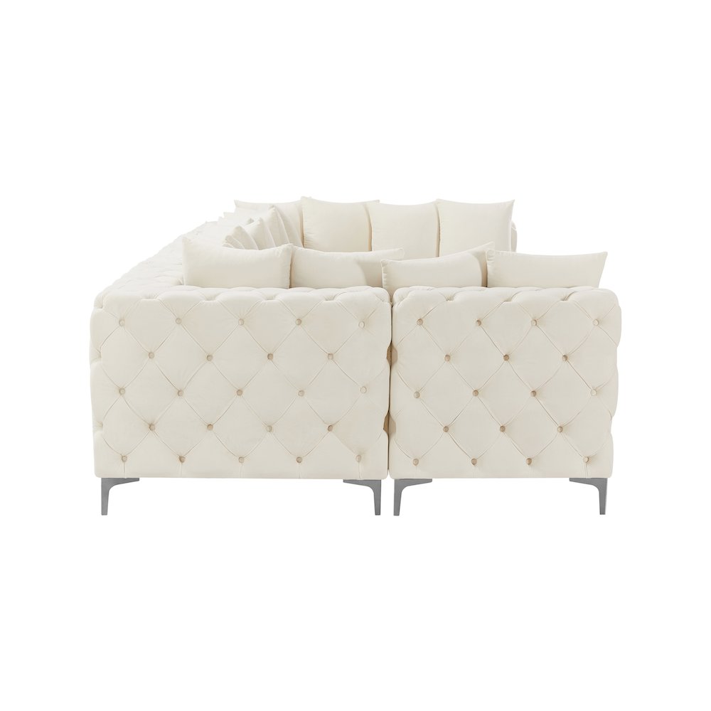 Tremblay Cream Velvet Modular Sectional