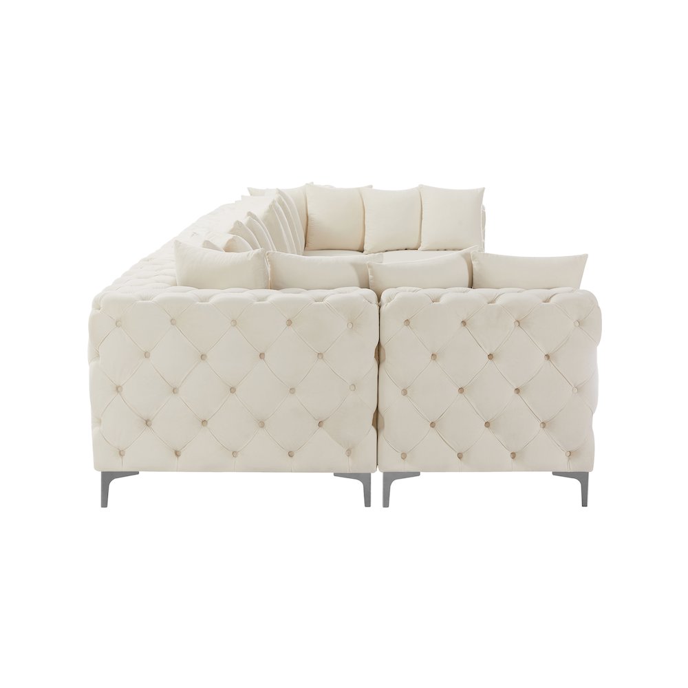 Tremblay Cream Velvet Modular Sectional