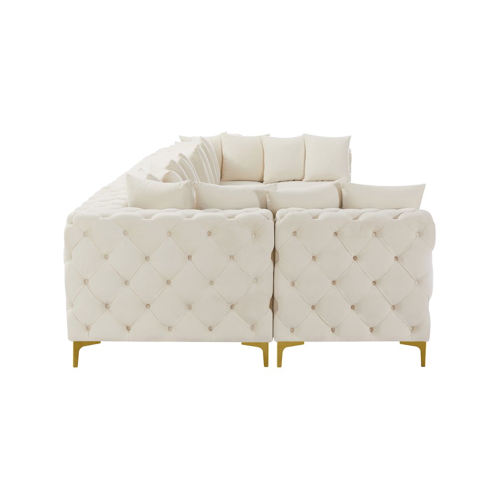Tremblay Cream Velvet Modular Sectional