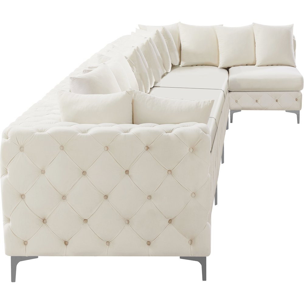 Tremblay Cream Velvet Modular Sectional