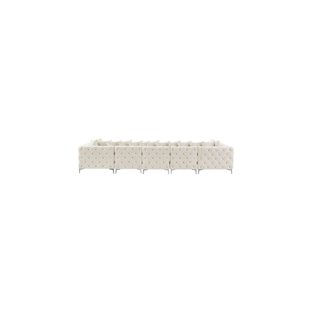 Tremblay Cream Velvet Modular Sectional