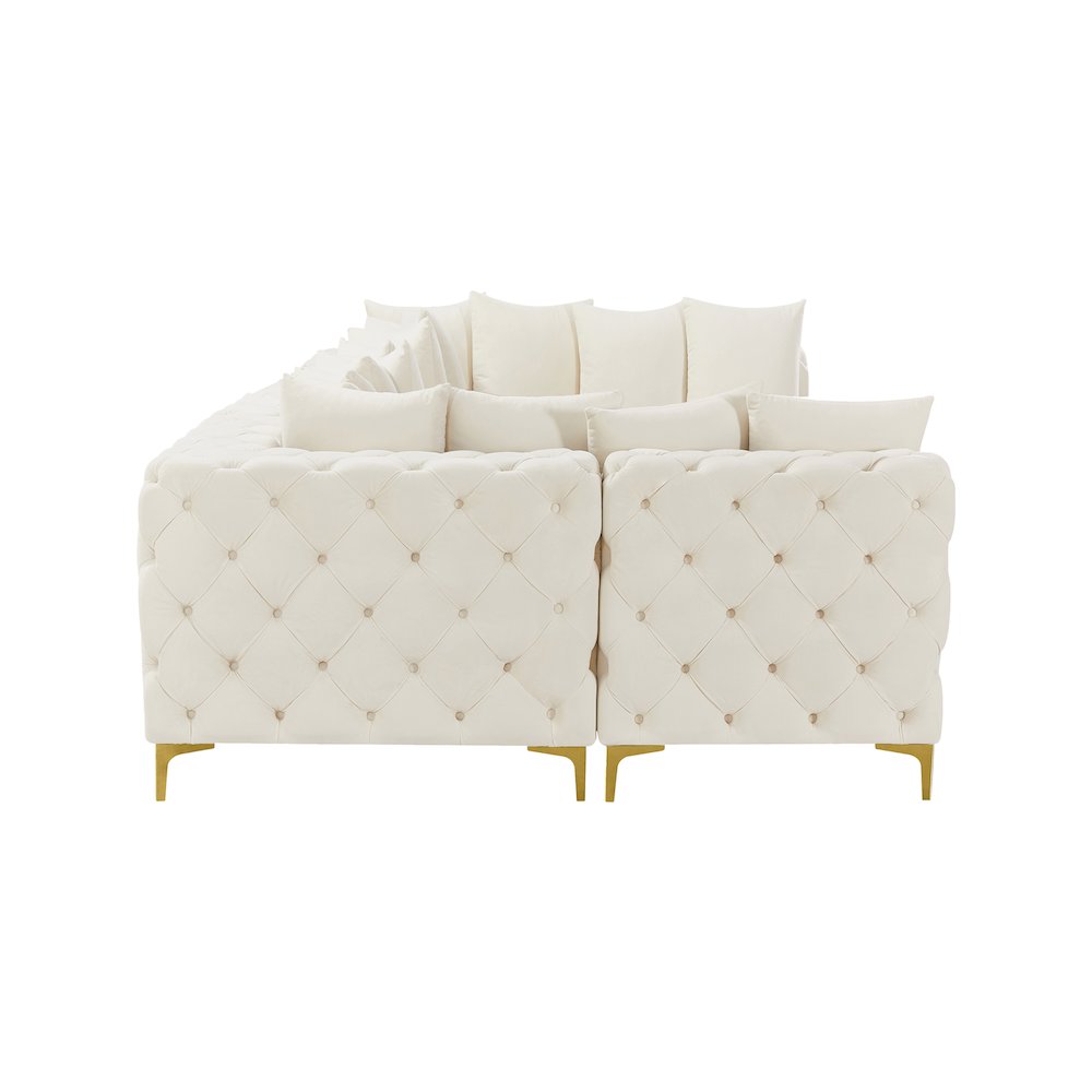 Tremblay Cream Velvet Modular Sectional