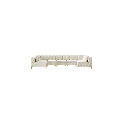 Tremblay Cream Velvet Modular Sectional