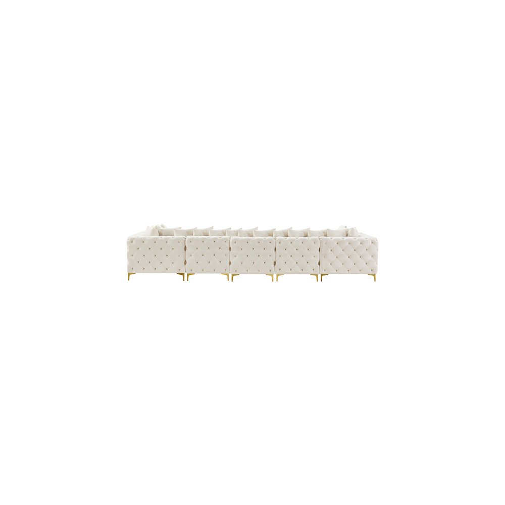 Tremblay Cream Velvet Modular Sectional