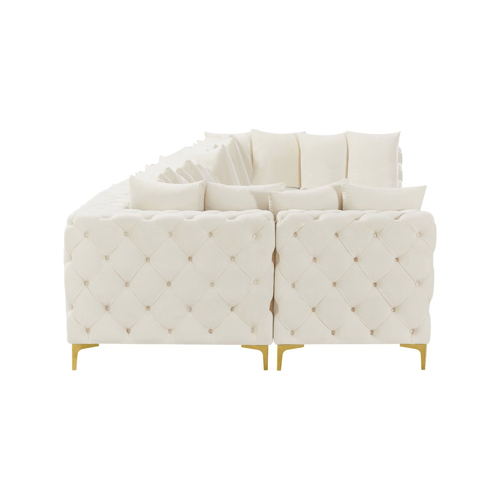Tremblay Cream Velvet Modular Sectional