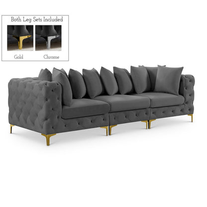 Tremblay Grey Velvet Modular Sofa