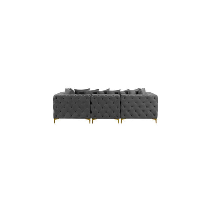 Tremblay Grey Velvet Modular Sofa