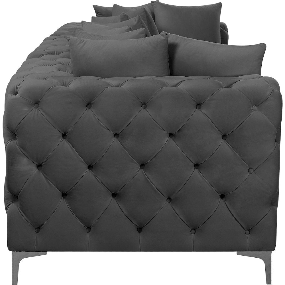 Tremblay Grey Velvet Modular Sofa