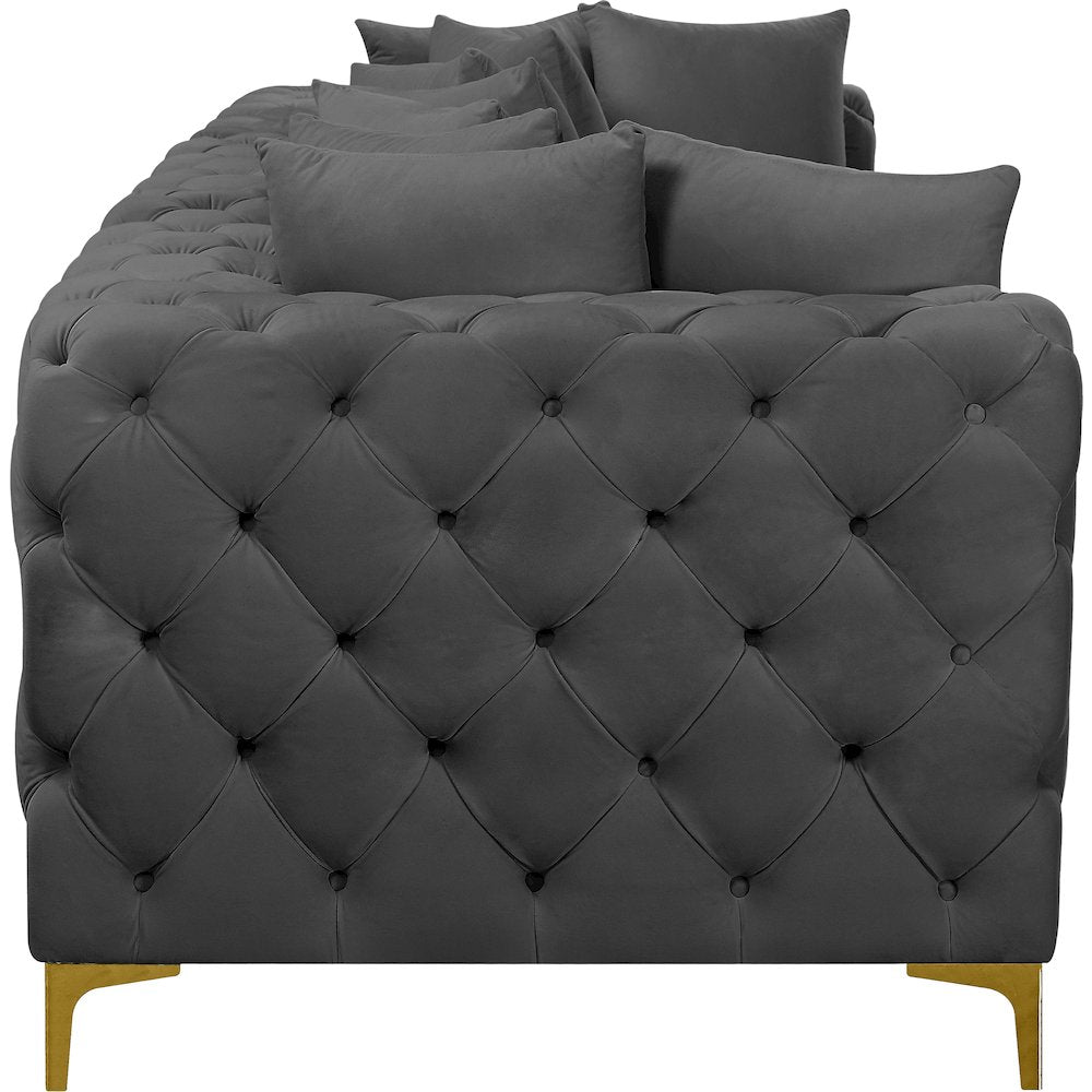 Tremblay Grey Velvet Modular Sofa