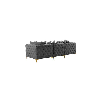 Tremblay Grey Velvet Modular Sofa