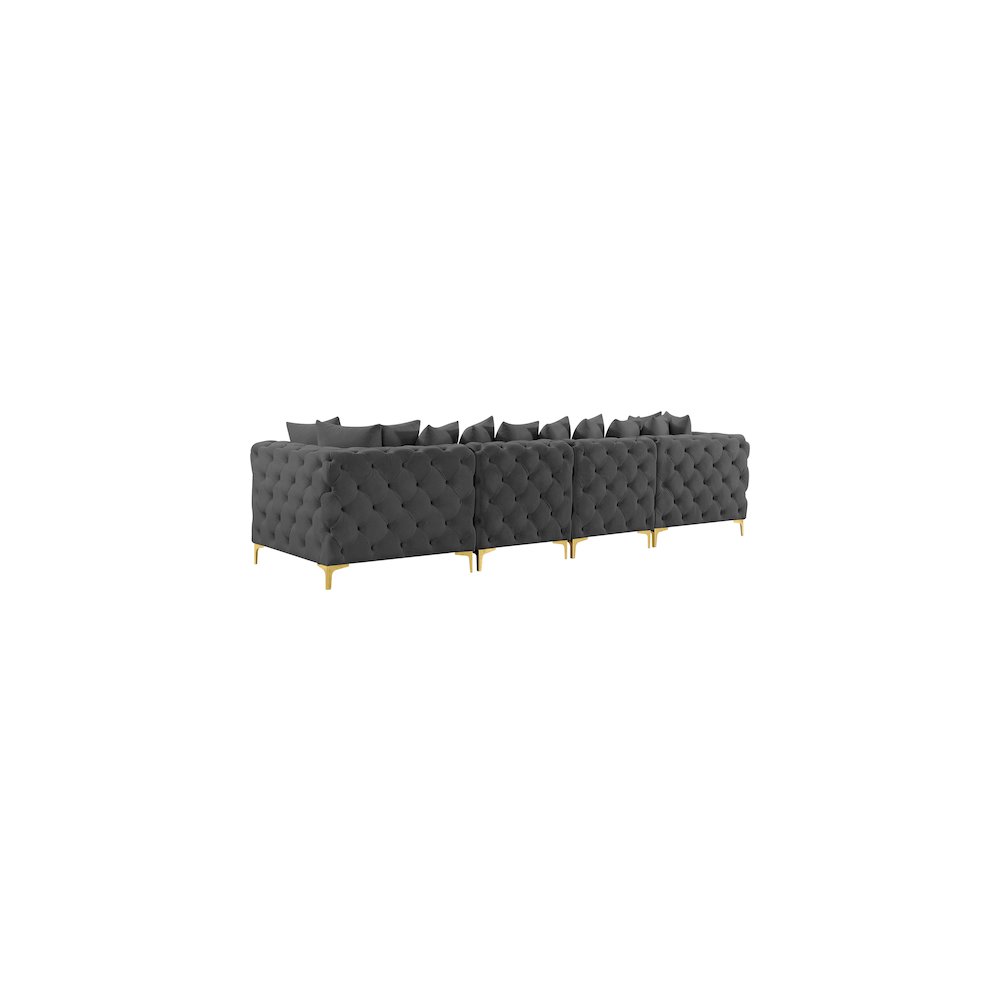 Tremblay Grey Velvet Modular Sofa