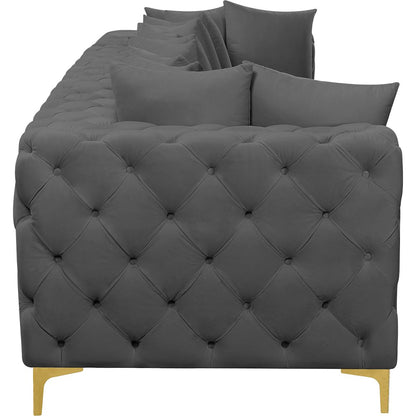 Tremblay Grey Velvet Modular Sofa