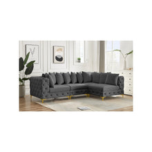 Tremblay Grey Velvet Modular Sectional