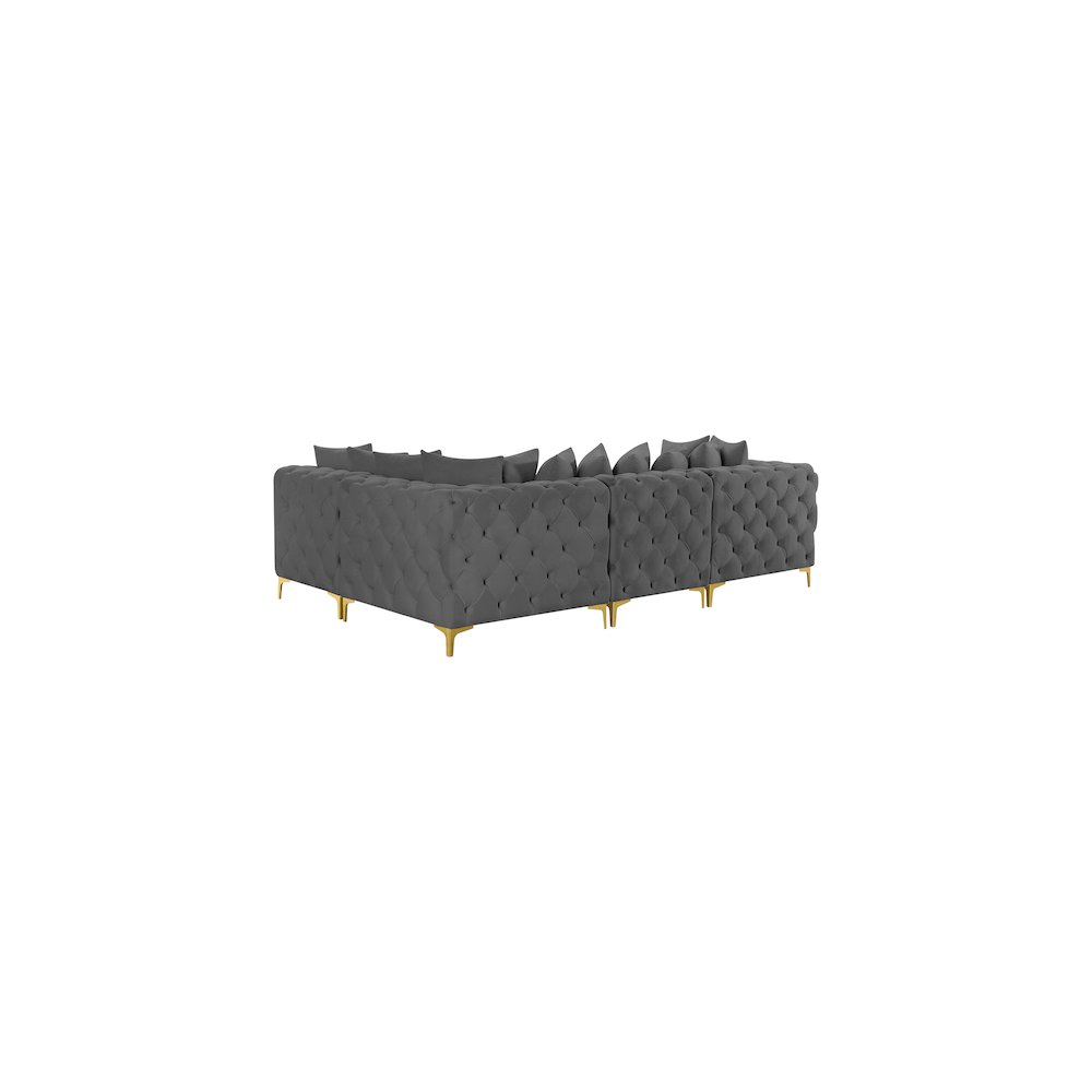 Tremblay Grey Velvet Modular Sectional