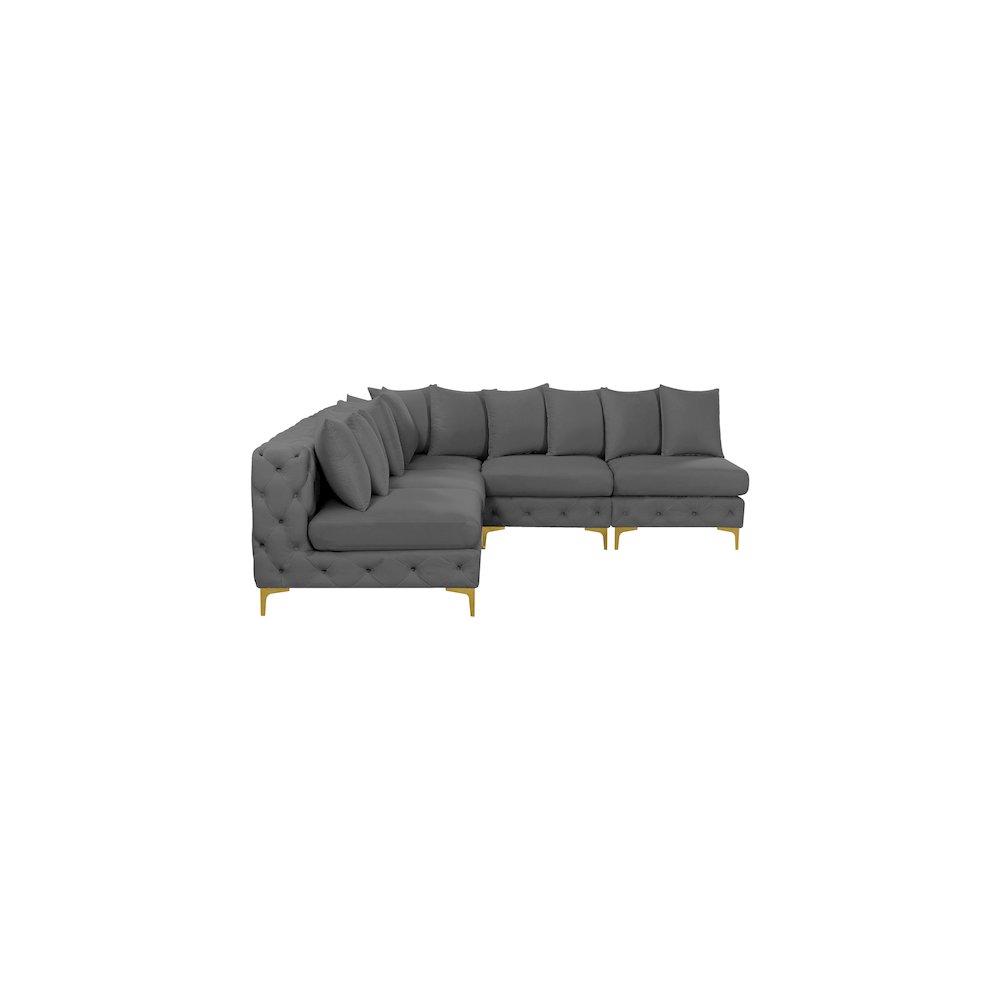 Tremblay Grey Velvet Modular Sectional