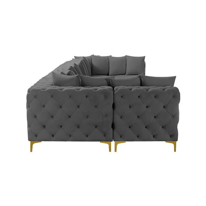 Tremblay Grey Velvet Modular Sectional