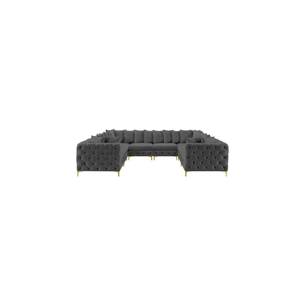 Tremblay Grey Velvet Modular Sectional