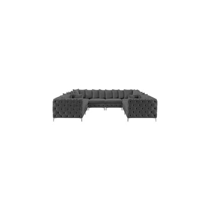 Tremblay Grey Velvet Modular Sectional