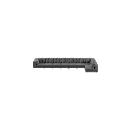 Tremblay Grey Velvet Modular Sectional