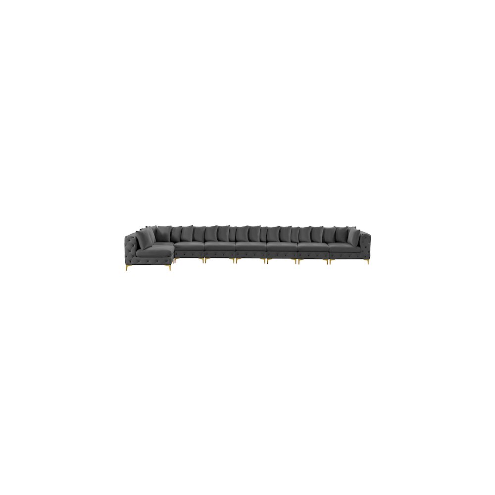 Tremblay Grey Velvet Modular Sectional