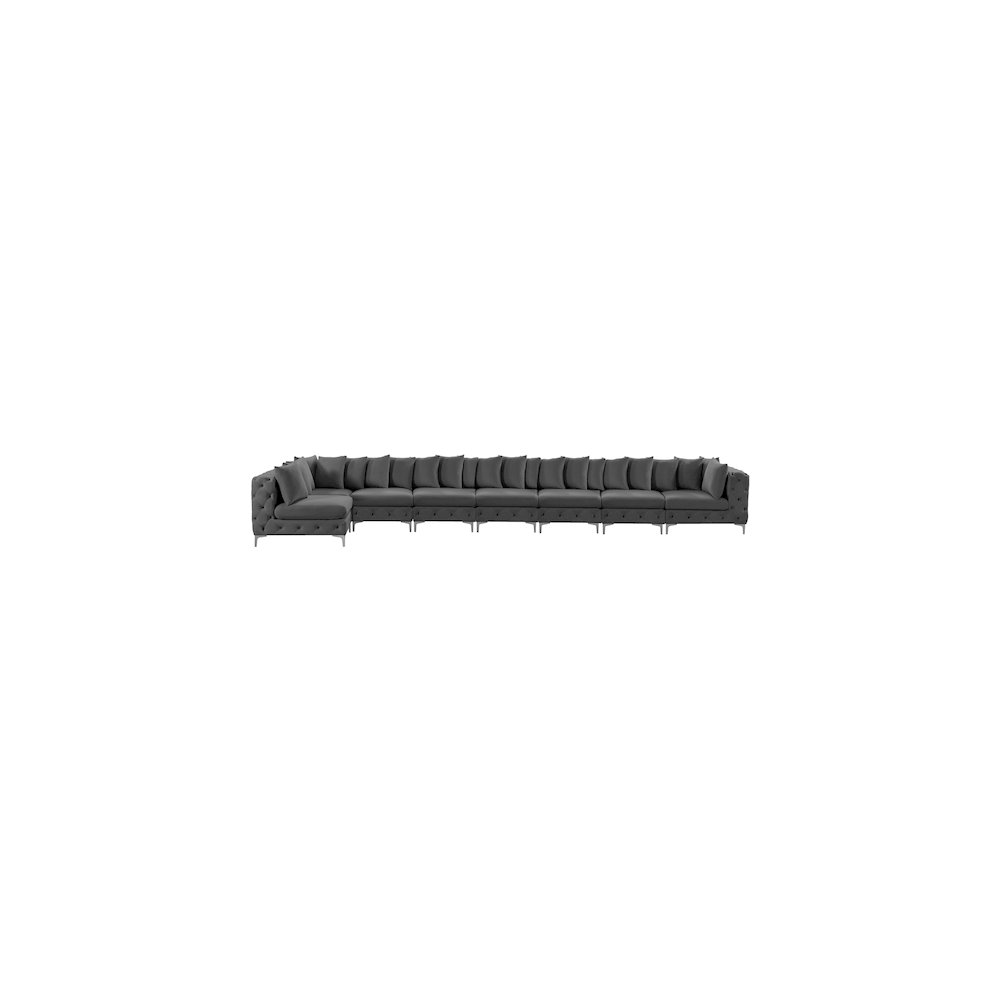 Tremblay Grey Velvet Modular Sectional