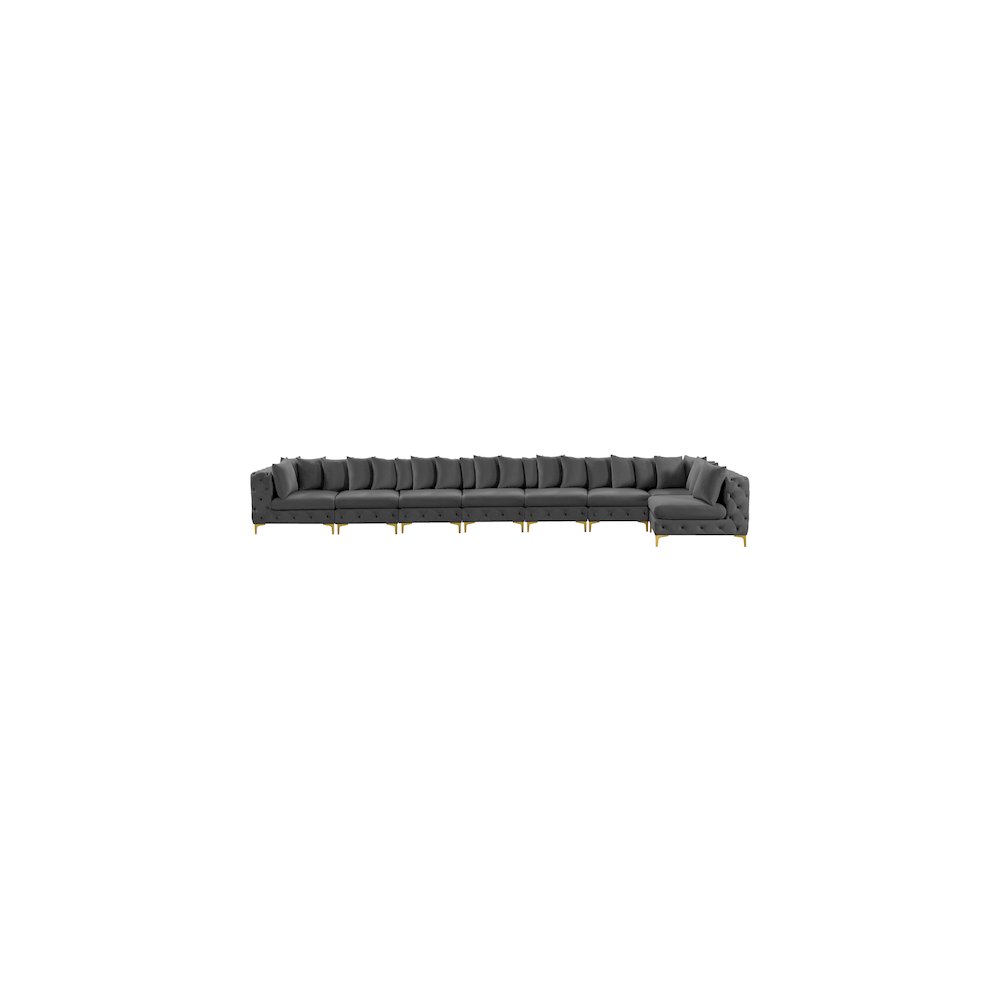 Tremblay Grey Velvet Modular Sectional