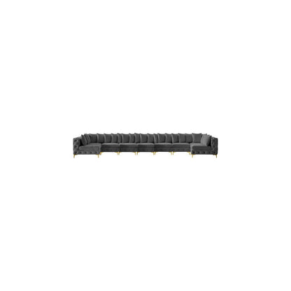 Tremblay Grey Velvet Modular Sectional