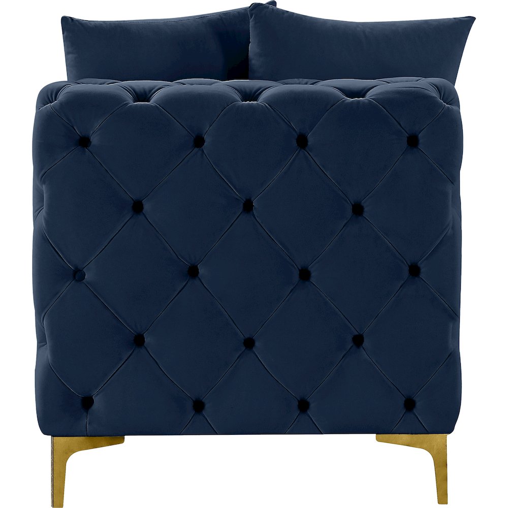 Tremblay Navy Velvet Armless Chair