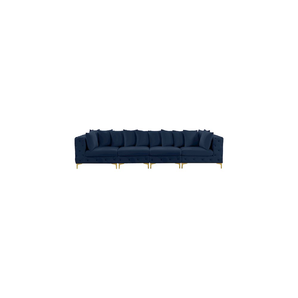 Tremblay Navy Velvet Modular Sofa