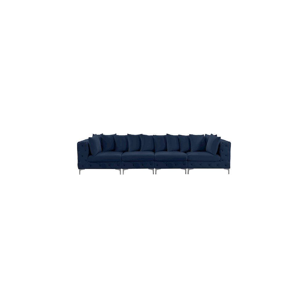 Tremblay Navy Velvet Modular Sofa