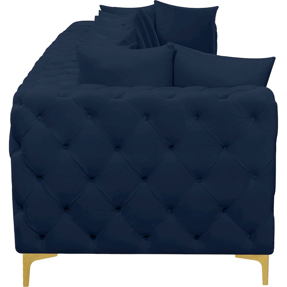 Tremblay Navy Velvet Modular Sofa