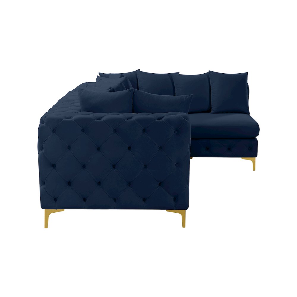 Tremblay Navy Velvet Modular Sectional