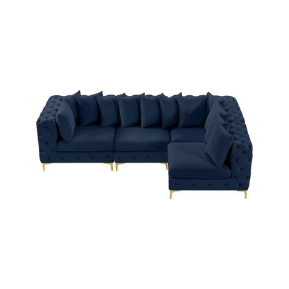 Tremblay Navy Velvet Modular Sectional