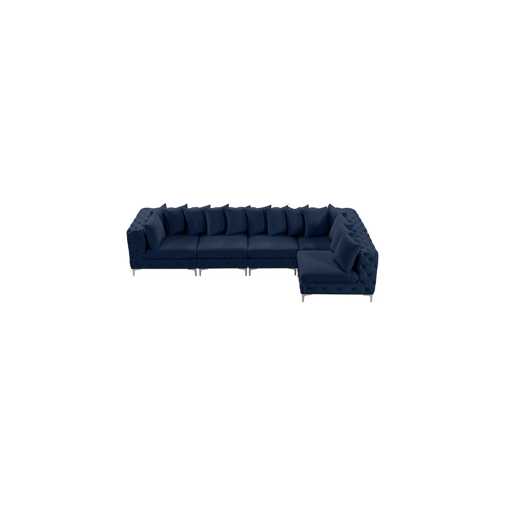 Tremblay Navy Velvet Modular Sectional