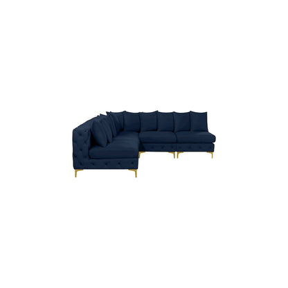 Tremblay Navy Velvet Modular Sectional