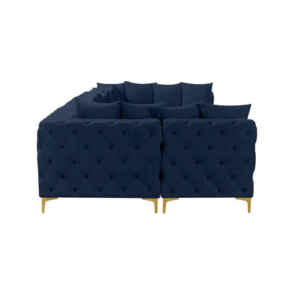 Tremblay Navy Velvet Modular Sectional