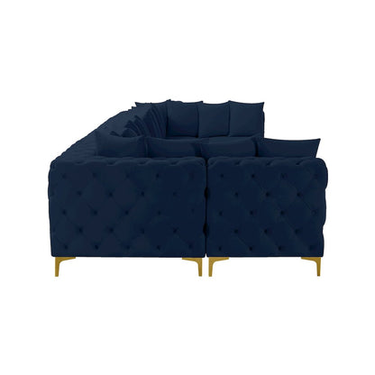 Tremblay Navy Velvet Modular Sectional