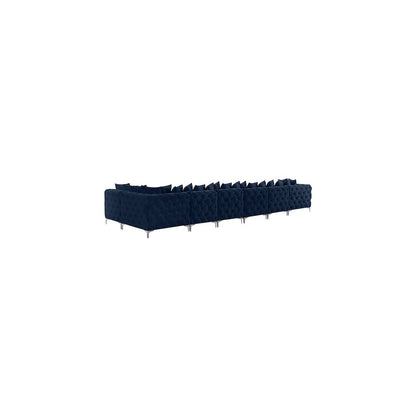 Tremblay Navy Velvet Modular Sectional