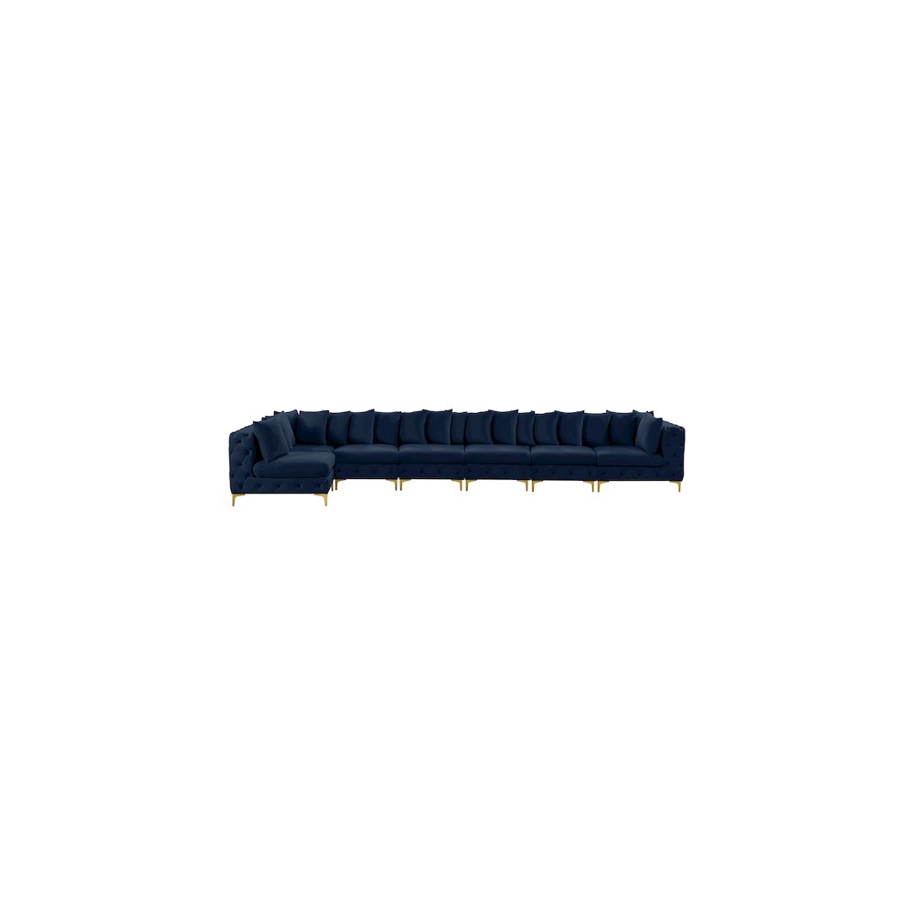 Tremblay Navy Velvet Modular Sectional