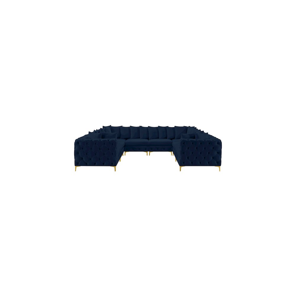 Tremblay Navy Velvet Modular Sectional