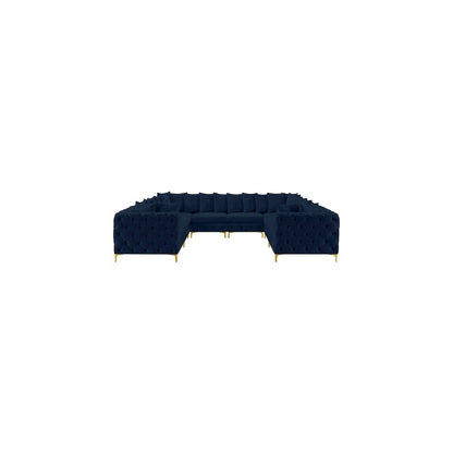 Tremblay Navy Velvet Modular Sectional