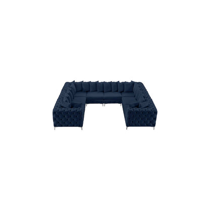 Tremblay Navy Velvet Modular Sectional