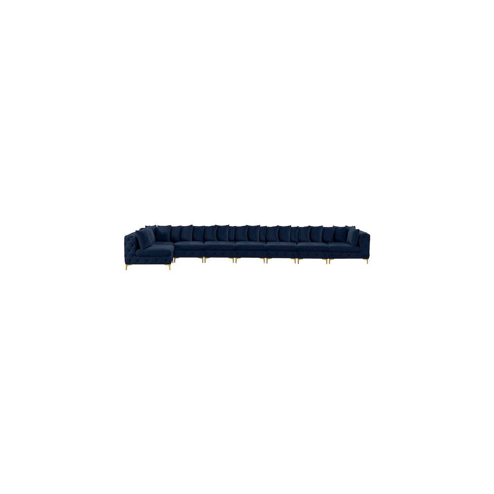 Tremblay Navy Velvet Modular Sectional