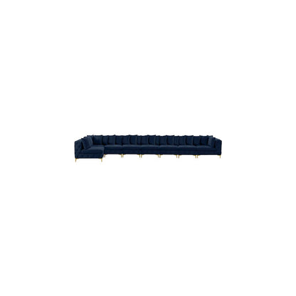Tremblay Navy Velvet Modular Sectional