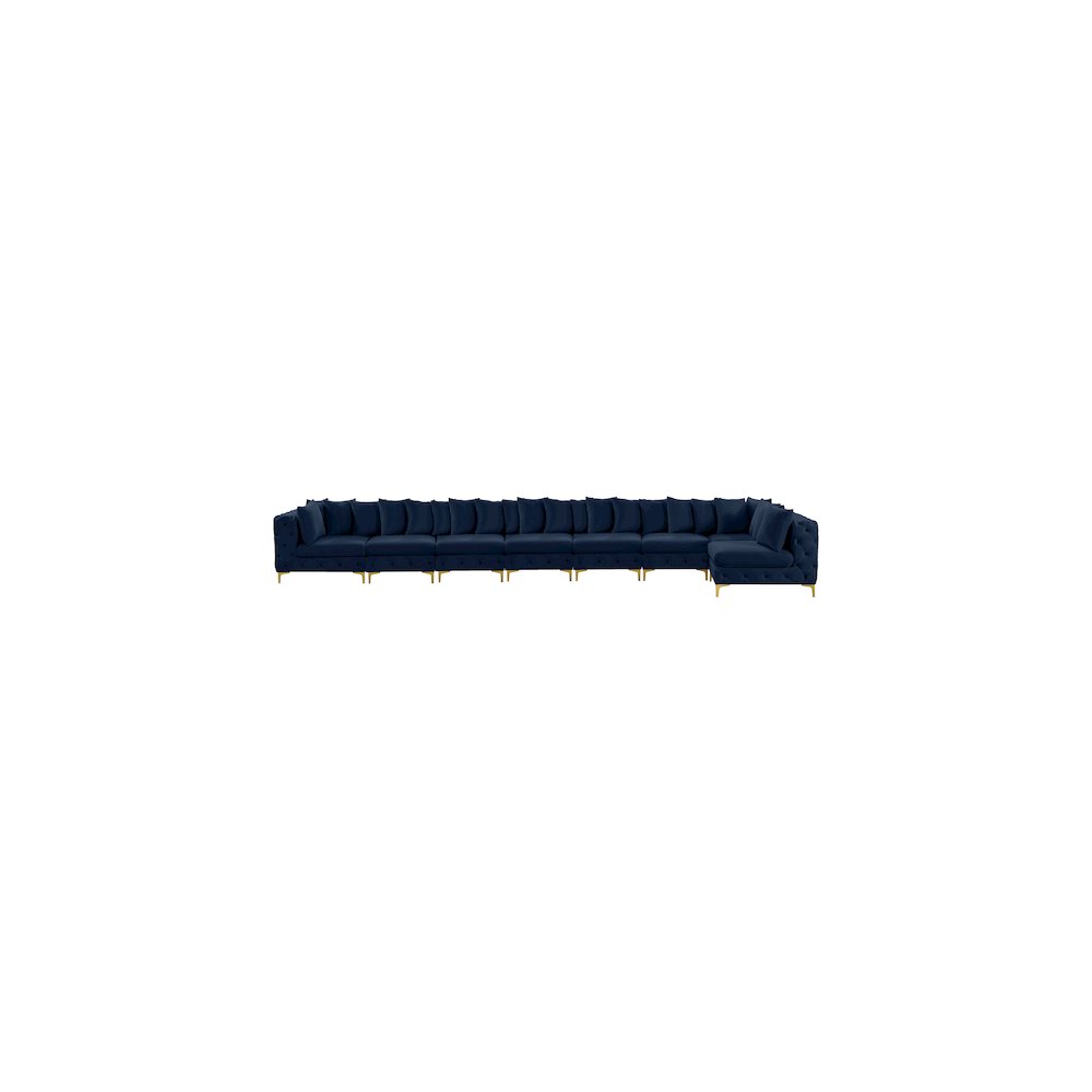 Tremblay Navy Velvet Modular Sectional