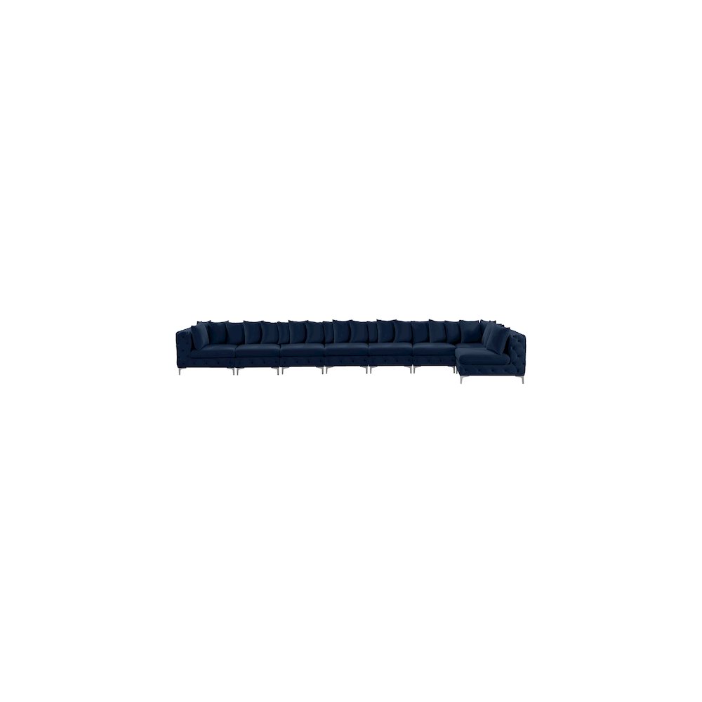 Tremblay Navy Velvet Modular Sectional