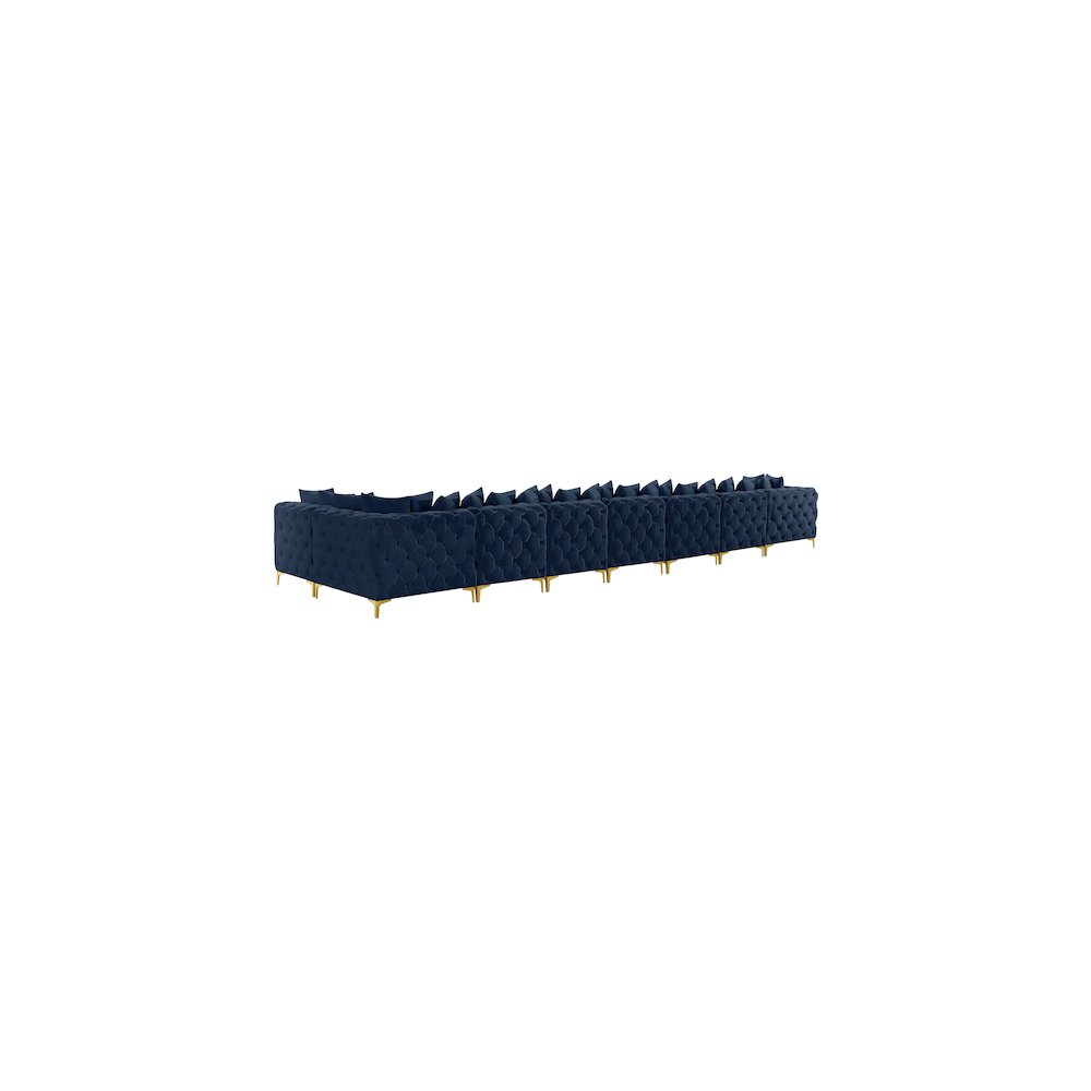 Tremblay Navy Velvet Modular Sectional