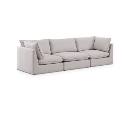 Mackenzie Beige Durable Linen Textured Modular Sofa