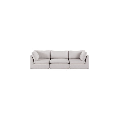Mackenzie Beige Durable Linen Textured Modular Sofa