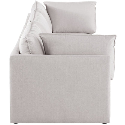 Mackenzie Beige Durable Linen Textured Modular Sofa